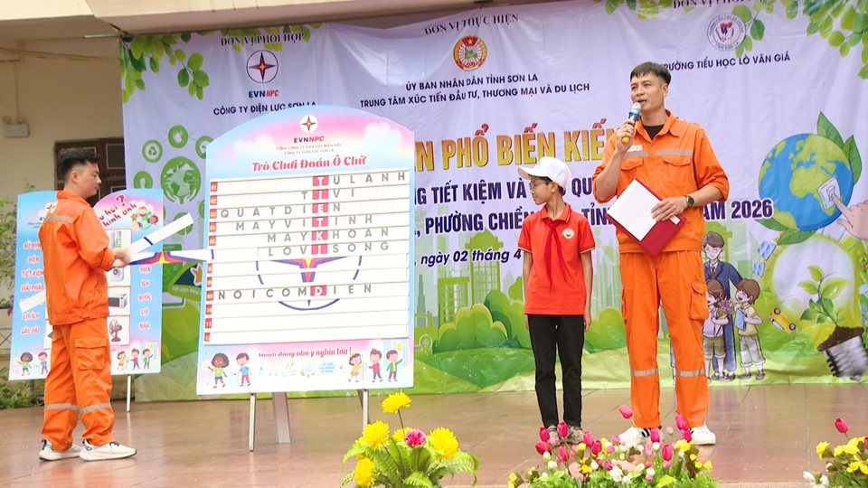 Tuyên truyền, phổ biến kiến thức về sử dụng năng lượng tiết kiệm và hiệu quả cho gần 600 học sinh Trường Tiểu học Lò Văn Giá